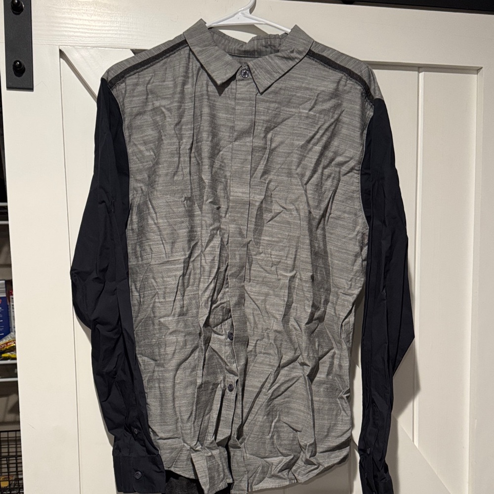 3.1 Phillip Lim Gray and Black Shirt Jacket‎